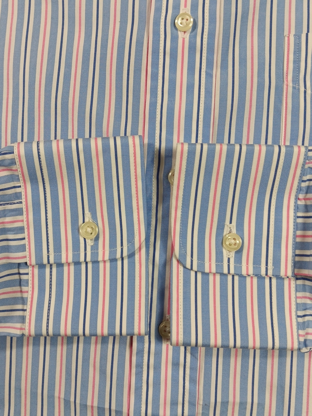Vintage Gitman Bros Shirt Mens 16.5-33 Long Sleeve Button Up Striped Nautical - Picture 7 of 13